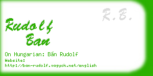 rudolf ban business card
